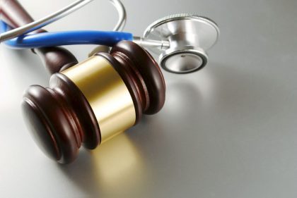 Justice hammer and stethoscope